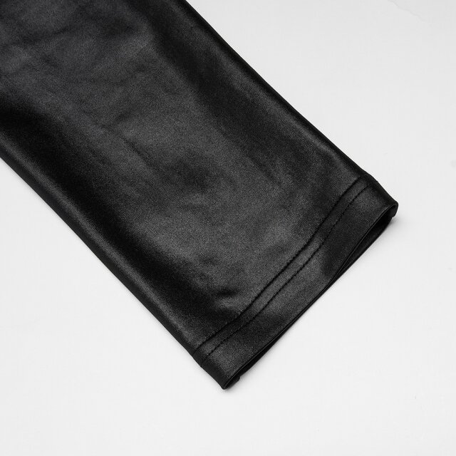 Wetlook Leggings Prodigy mit Spitzenornament und rotem Akzent S