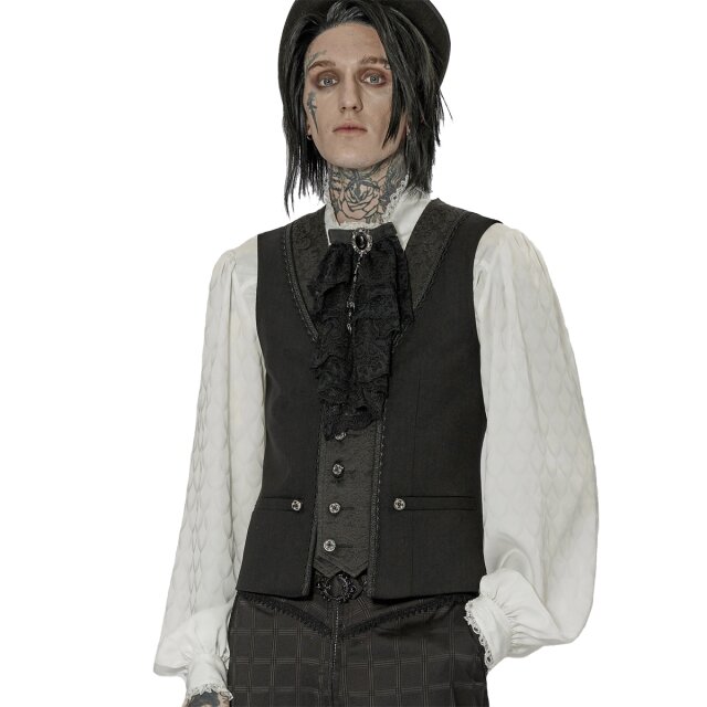 Einreihige Gothic-Weste Requiem S