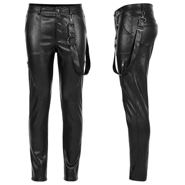 PUNK RAVE Faux Leather Trousers Sentinel