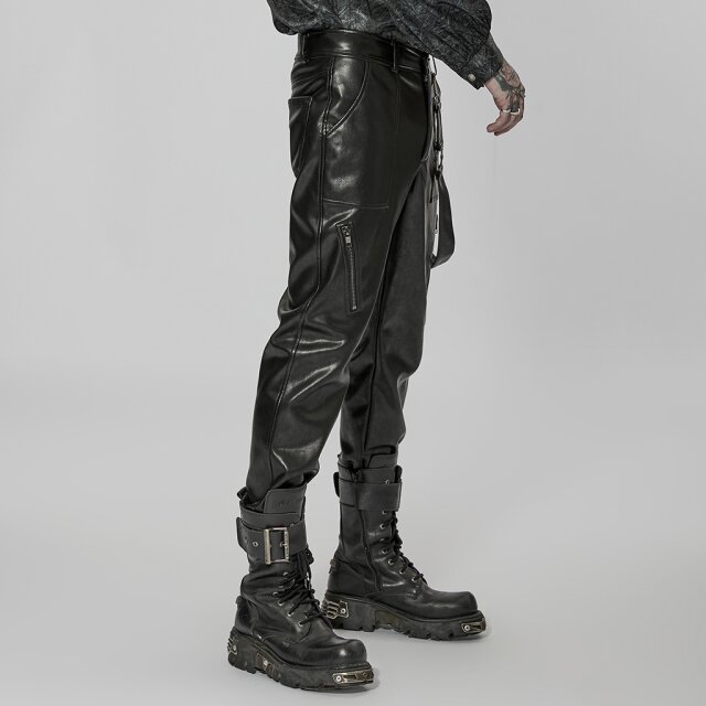 PUNK RAVE Faux Leather Trousers Sentinel