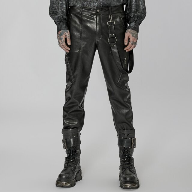 PUNK RAVE Faux Leather Trousers Sentinel
