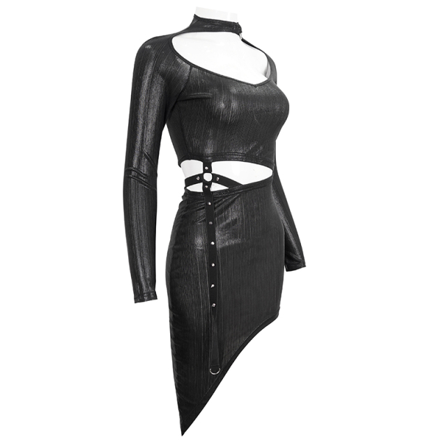 Devil Fashion Cyber-Goth Mini Dress Plasma