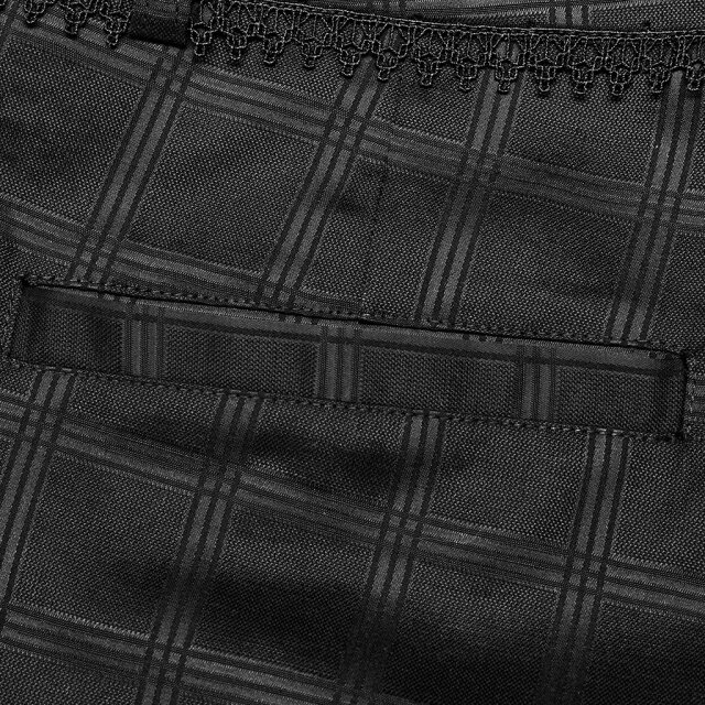 PUNK RAVE Steampunk trousers Professor with check pattern