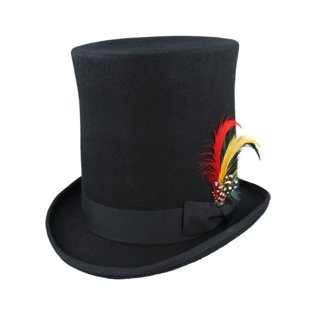 Very high mens gothic/steampunk top hat 58