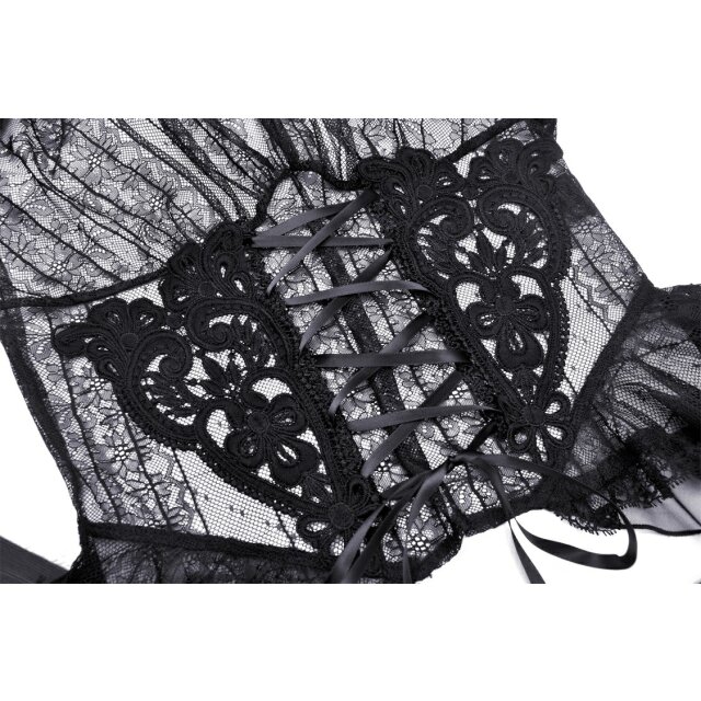 Transparente Bluse Felicia mit Schwalbenschwanz XXL