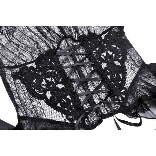 Transparente Bluse Felicia mit Schwalbenschwanz XXL