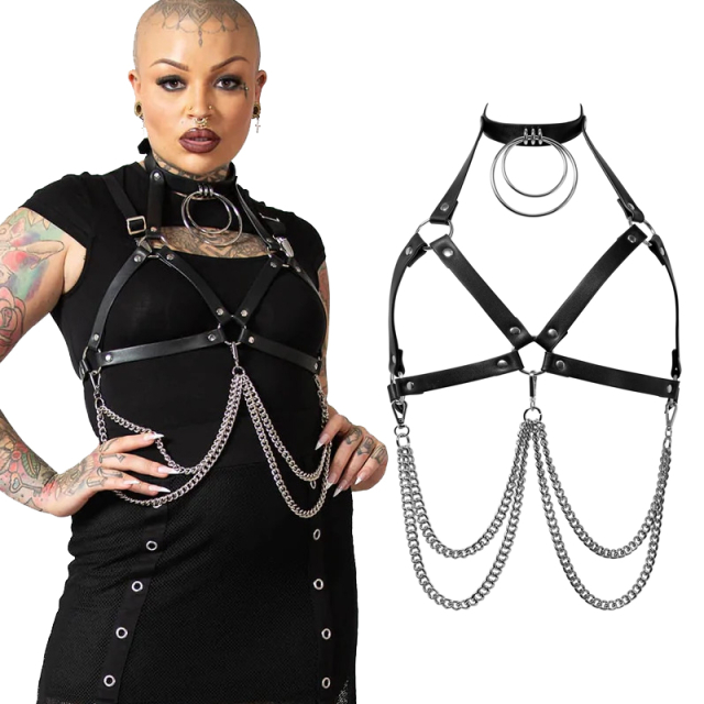 KILLSTAR Lethal Circle Chains Harness in the shape of a...