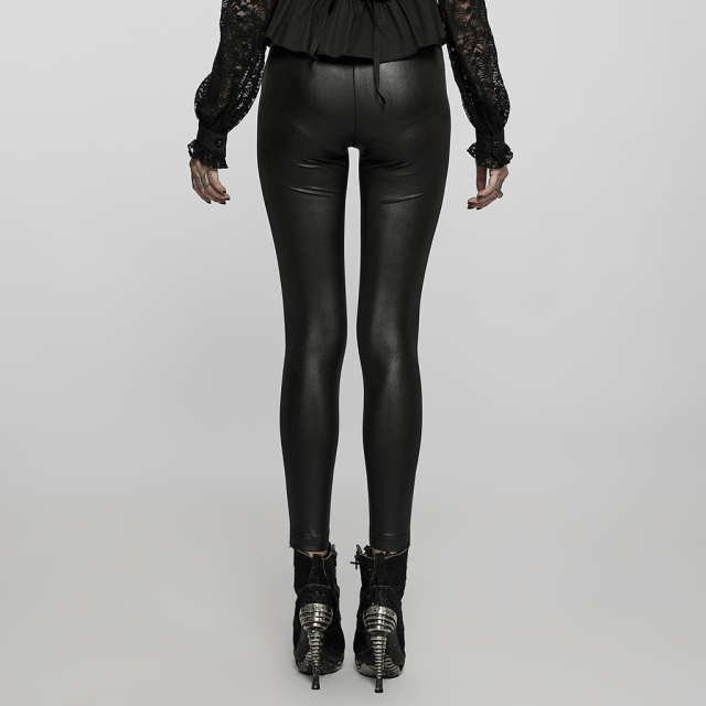 PUNK RAVE Wetlook leggings Eternity with lace ornament