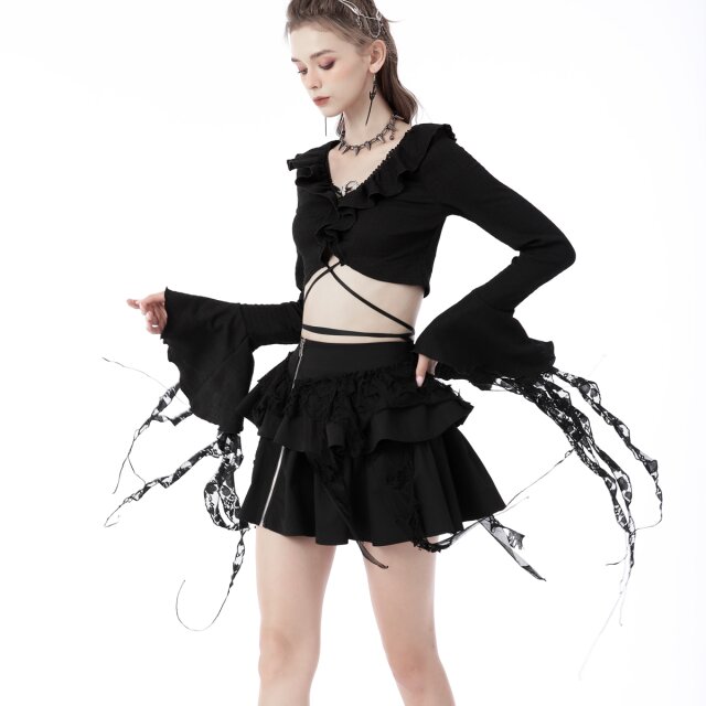 Langarm Crop Top Witchness L/XL