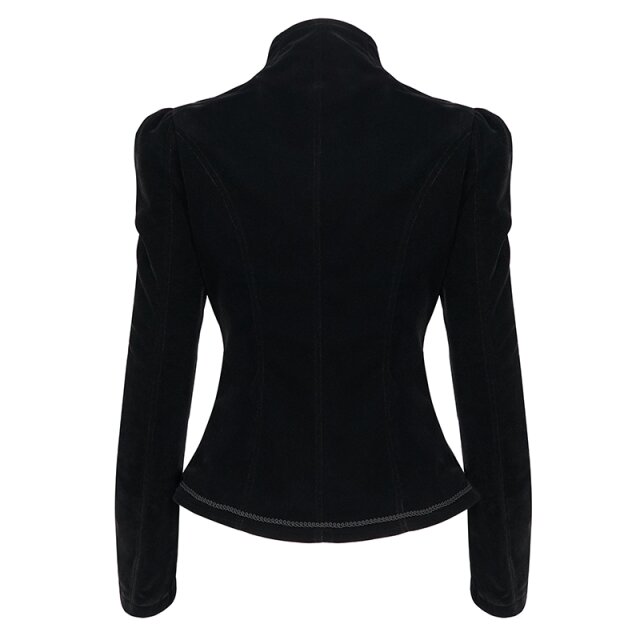 Victorian Velvet Jacket Emma in Black or Red black