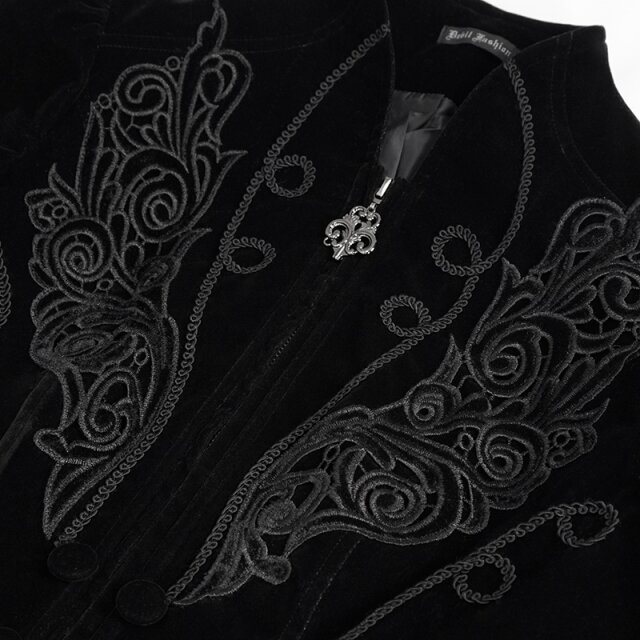 Victorian Velvet Jacket Emma in Black or Red black