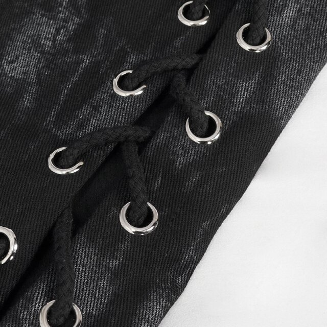 Fleckige Devil Fashion Denim-Weste No Return XXL
