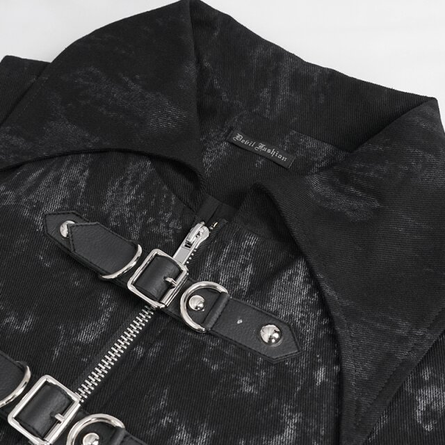 Fleckige Devil Fashion Denim-Weste No Return XXL