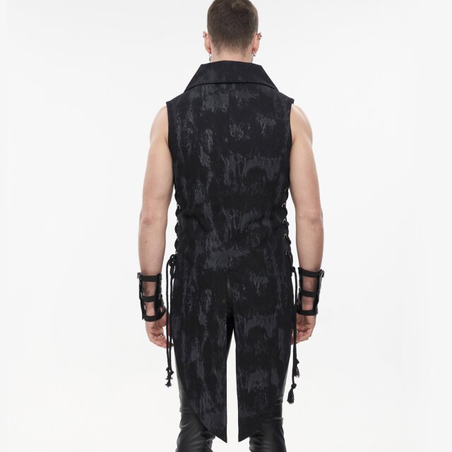 Fleckige Devil Fashion Denim-Weste No Return XXL