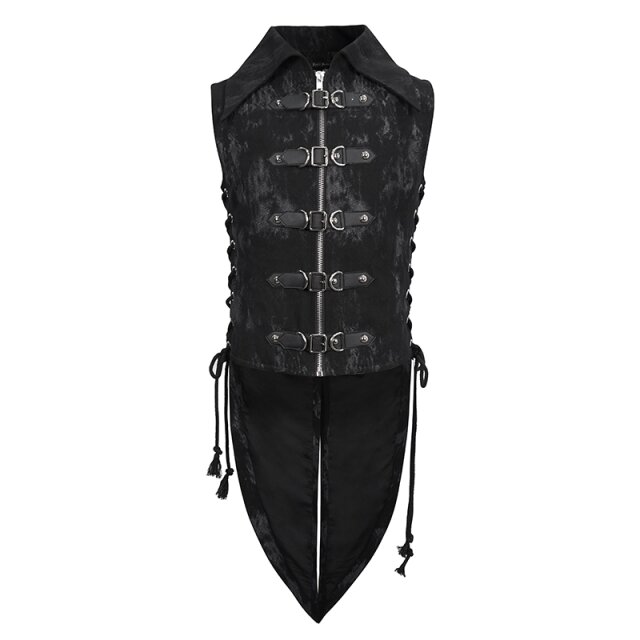 Fleckige Devil Fashion Denim-Weste No Return XXL