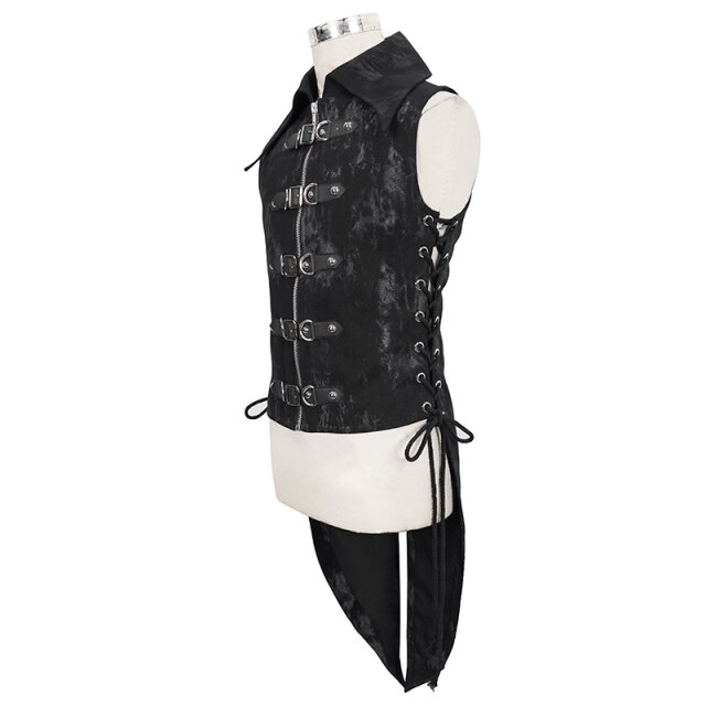 Fleckige Devil Fashion Denim-Weste No Return XXL