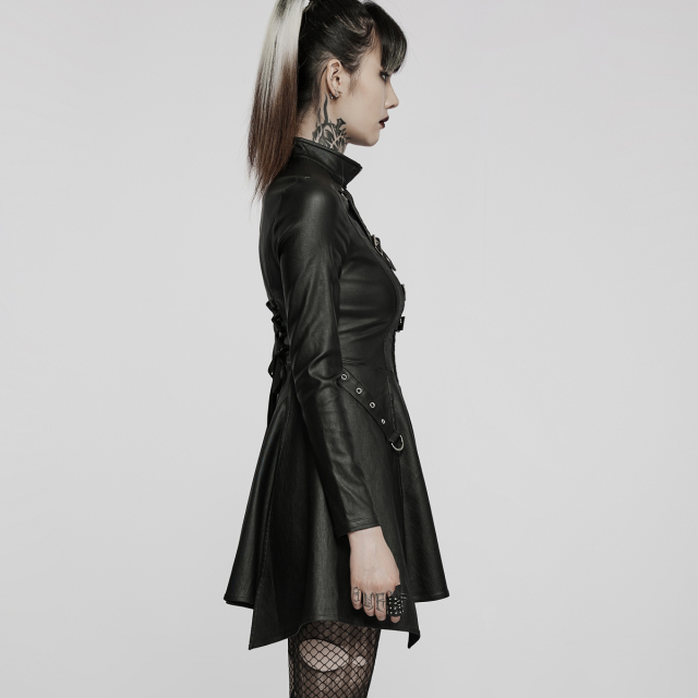 PUNK RAVE Wetlook Cyber-Punk-Kleid Vixen M-L