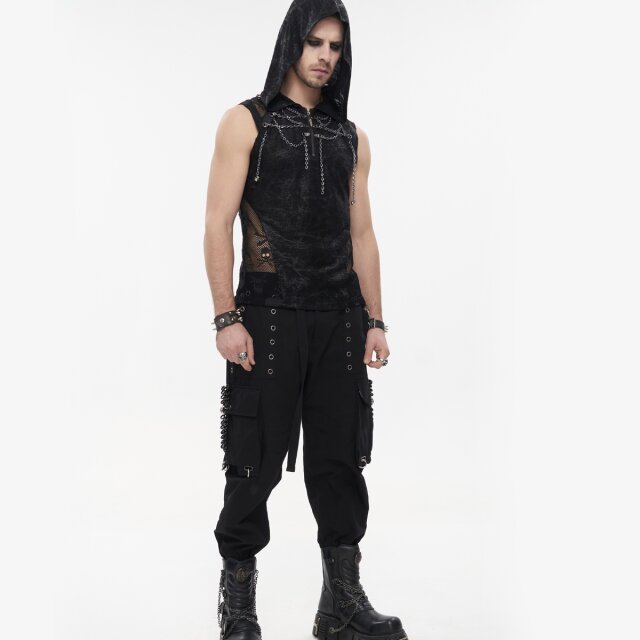 Devil Fashion Cargo Joggers Rebel Yell with Chains