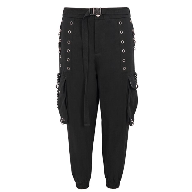Devil Fashion Cargo Joggers Rebel Yell with Chains
