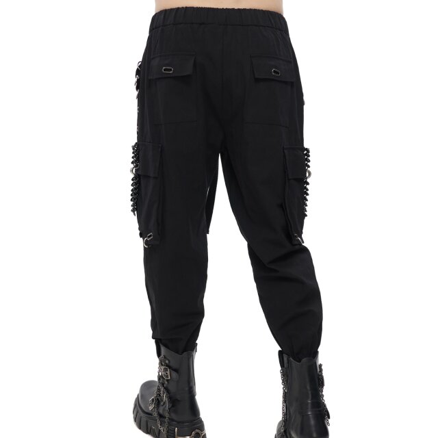Devil Fashion Cargo Joggers Rebel Yell with Chains