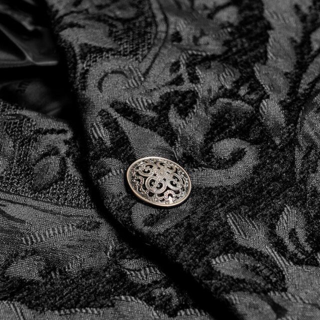 Gothic Brokatweste Tepes L schwarz