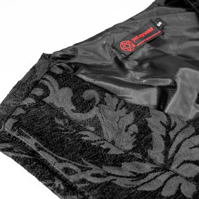 Gothic Brokatweste Tepes XL schwarz