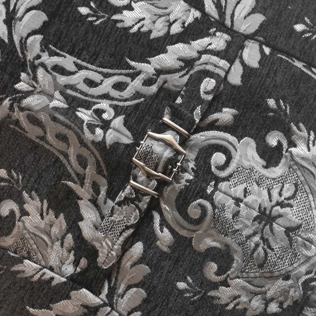 Gothic Brocade Waistcoat Tepes XL silver