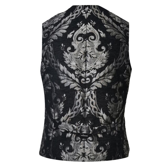 Gothic Brocade Waistcoat Tepes XXL silver
