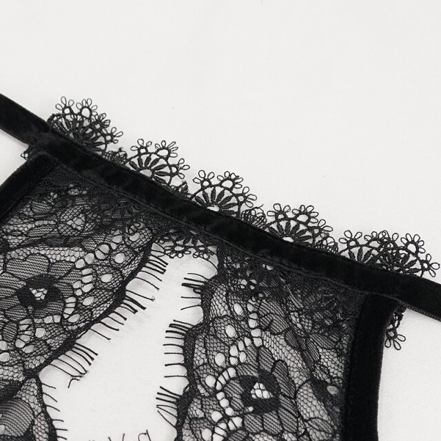 Lace Bustier Caleidoscope with Red Accents