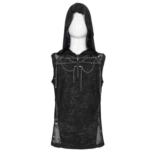 Tank top Delirium with hood and chains M