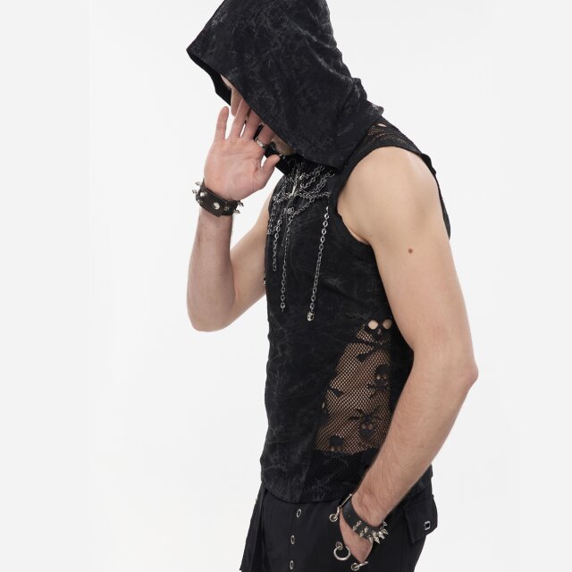 Tank top Delirium with hood and chains