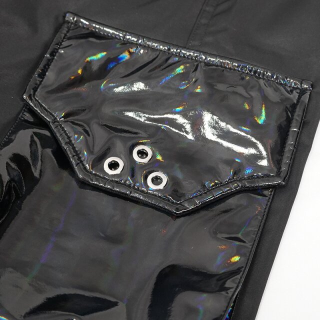Devil Fashion Cargo Joggers Bastard with Patent Patch Pockets