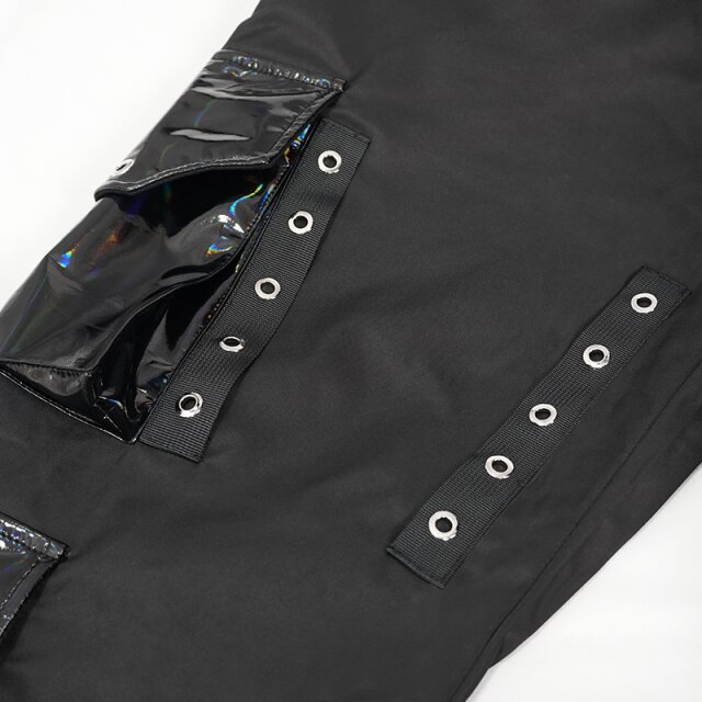 Devil Fashion Cargo Joggers Bastard with Patent Patch Pockets