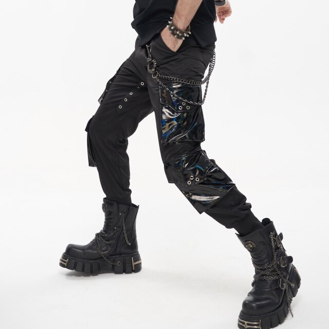 Devil Fashion Cargo Joggers Bastard mit Lack-Taschen XL