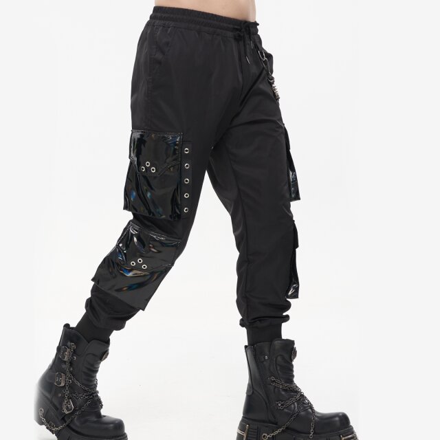 Devil Fashion Cargo Joggers Bastard mit Lack-Taschen XL