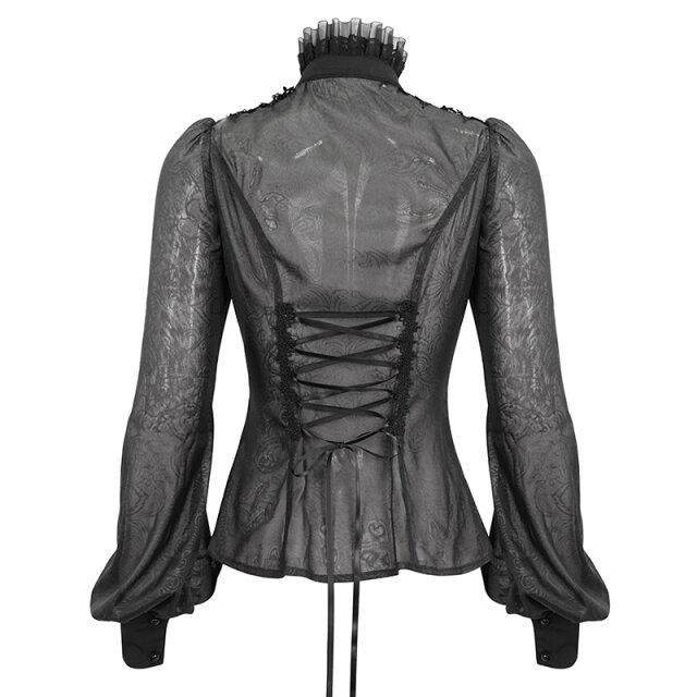 Transparente Rüschenbluse Sonata XS