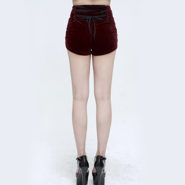 Retro Samt Hotpants Scarlett in schwarz oder rot