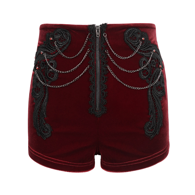 Devil Fashion Retro Samt-Hotpants (PT169 & PT170) im...