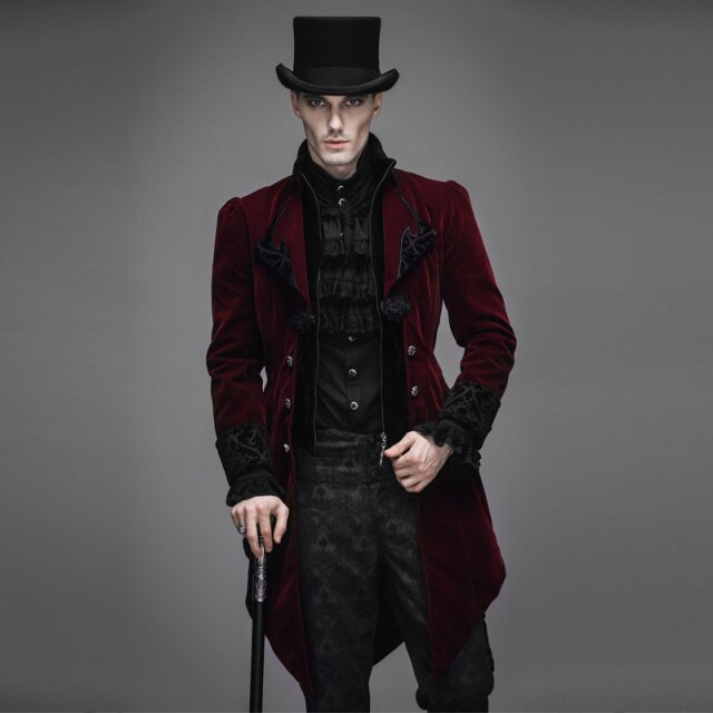 Red velvet tailcoat Fitzgerald