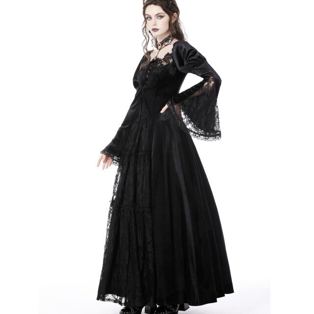Langes viktorianisches Kleid Belladonna XS