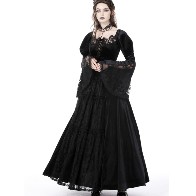 Langes viktorianisches Kleid Belladonna M