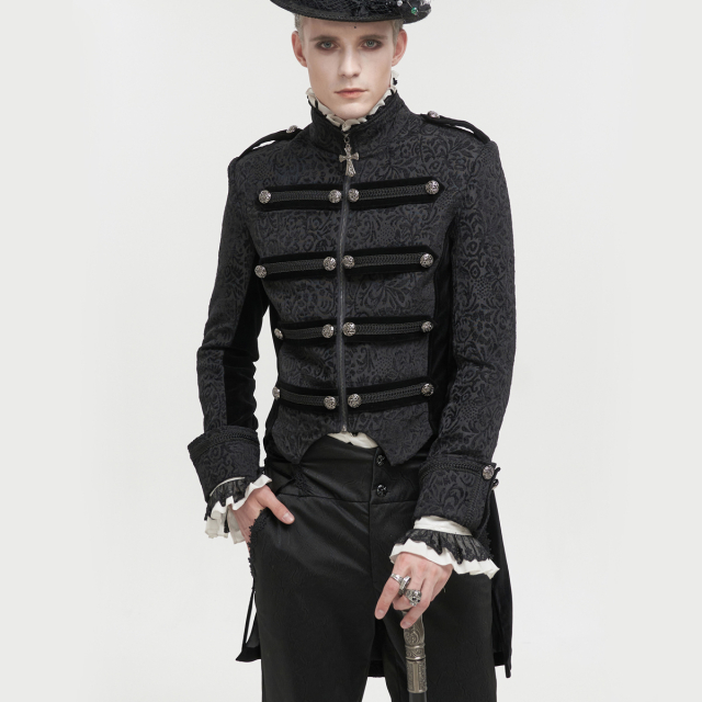 Victorian-Goth Tailcoat Salazar with Baroque Ornamentation