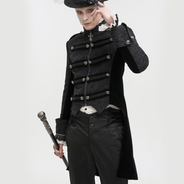 Victorian-Goth Frack Salazar mit barocker Ornamentik M