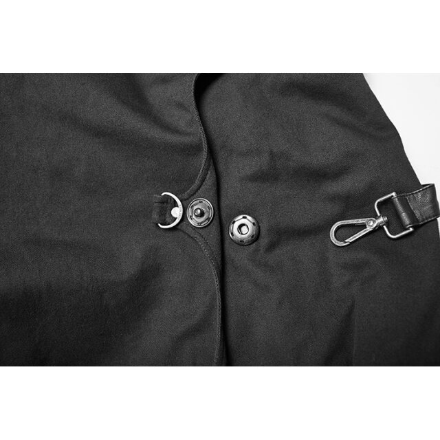 Asymmetrische Punk Rave-Jacke Restraint mit Karabinern - Größe: XXL