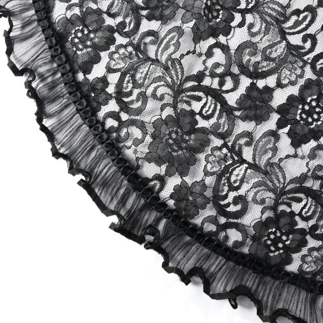 Dunkelromantisches Vokuhila Korsagenkleid Nevermore L
