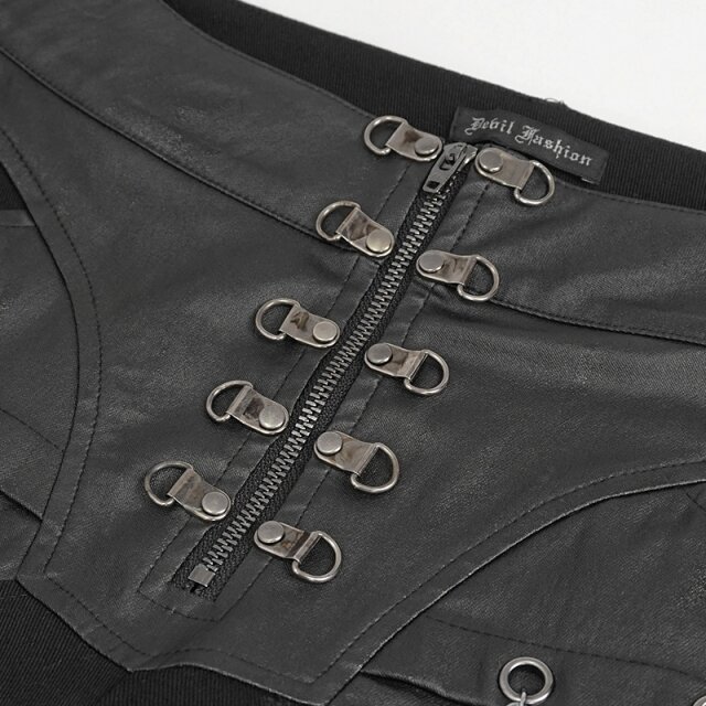 Fleckige Distressed Jeans Judgment Day mit Kunstleder und Ketten