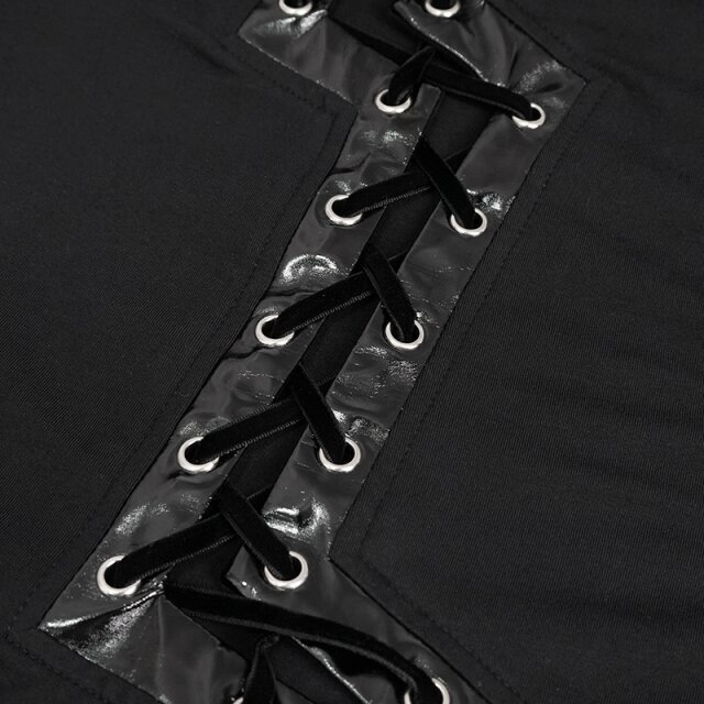 Devil Fashion Shirt Flash Me mit geschnürtem Lack-Blitz XL