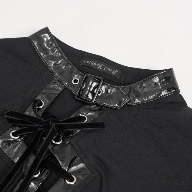 Devil Fashion Shirt Flash Me mit geschnürtem Lack-Blitz XL
