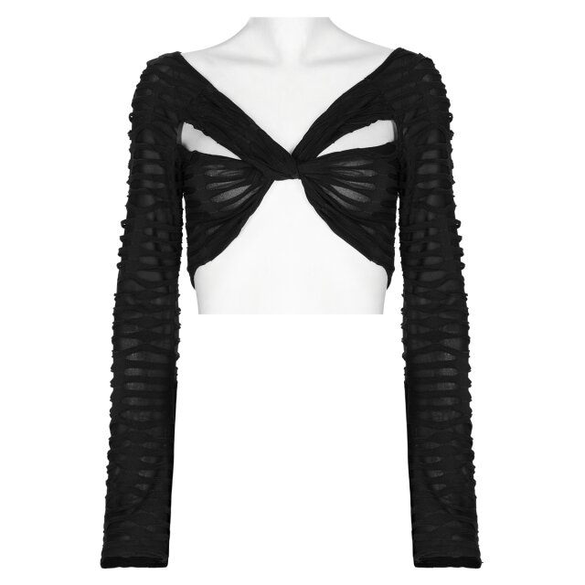 PUNK RAVE Kurzes Destroyed Gothic Knotentop XS-S