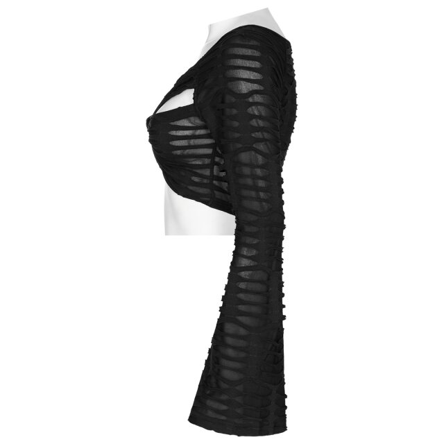 PUNK RAVE Kurzes Destroyed Gothic Knotentop XS-S
